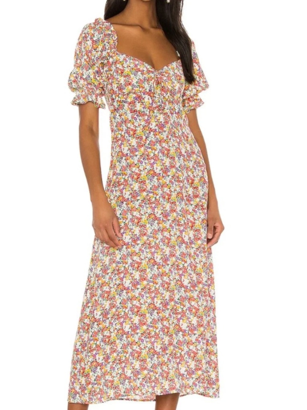Faithfull The Brand x Revolve Lennox Midi Dress in Vionette Floral - Size M